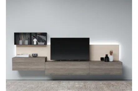 Mobile sospeso Living Zero 16 L35 in Rovere massello di Devina Nais