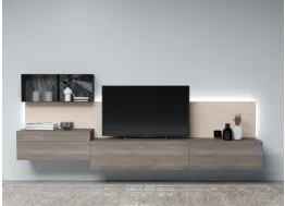 Mobile sospeso Living Zero 16 L35 in Rovere massello di Devina Nais