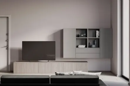 Parete Attrezzata Living Modul Box di Nardi Interni
