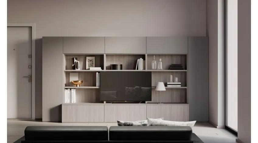 Parete Attrezzata Living Ossidato Modul Box di Nardi Interni