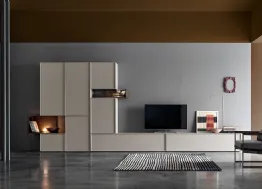 Parete attrezzata moderna in laccato KD009 di SantaLucia