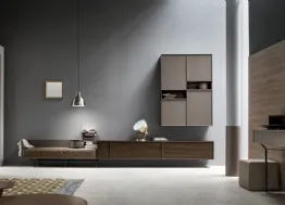 Parete Attrezzata con divanetto incorporato nella base KD013 di SantaLucia