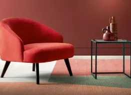 Poltroncina in tessuto Donder di Samoa