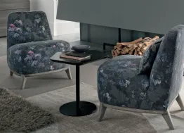 Poltroncina Loft possibilità di rivestimento tessuto e pelle di Tomasella