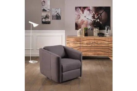 Poltrona relax Magic in ecopelle effetto vintage di Stones