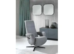 Poltrona relax Z001 in tessuto con base in metallo di Stones