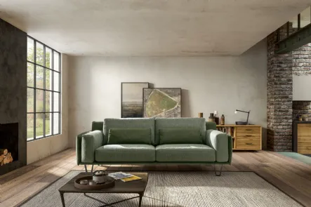 Divano lineare in tessuto Living Chic di Samoa