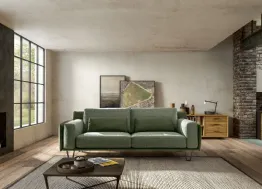 Divano lineare in tessuto Living Chic di Samoa