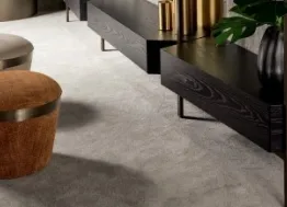 Pouf con anello in metallo Portofino di Cantori