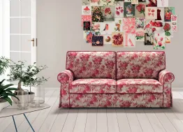 Divano lineare in tessuto con stampa floreale Love di Samoa