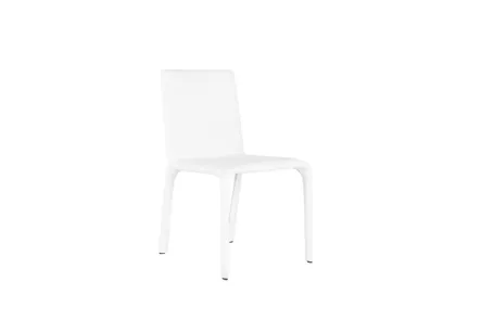 Sedia rivestita in ecopelle Dely di Stones