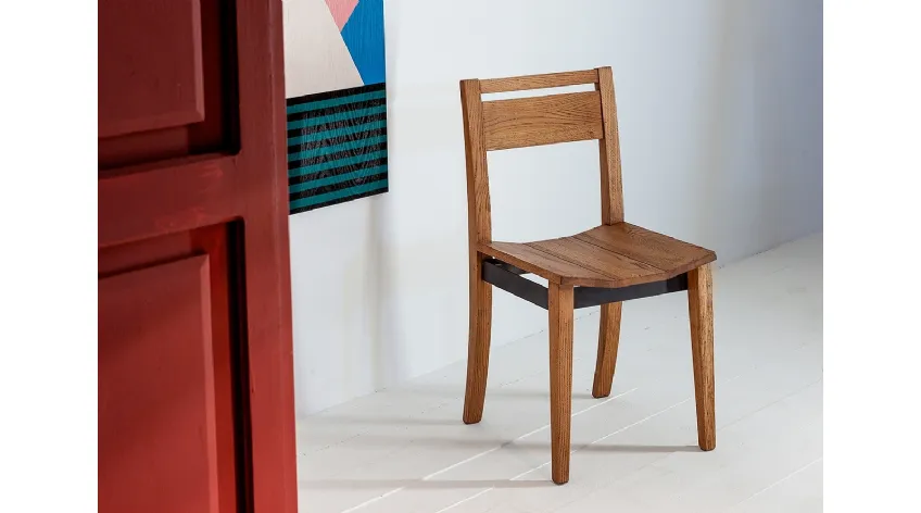 Sedia SD239 in Rovere massello di Devina Nais