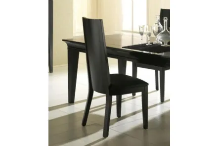 Sedia con schienale alto in legno scuro Sedia di Stones