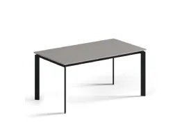 Tavolo allungabile con piano in laminato e struttura in metallo brunito Daniel di Orme