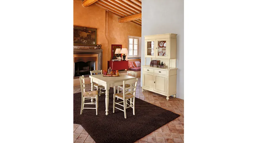 Tavolo quadrato allungabile da cucina in legno laccato Gilli di Tonin Casa