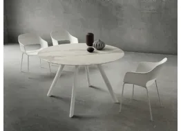 Tavolo rotondo in Laminam, gres porcellanato, Nicola di La Primavera