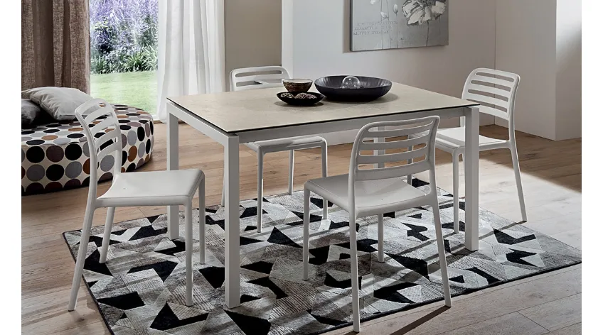 Tavolo allungabile con piano in laminato Luigi di La Primavera