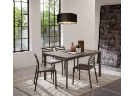Tavolo allungabile moderno in metallo e laminato Mauro di La Primavera