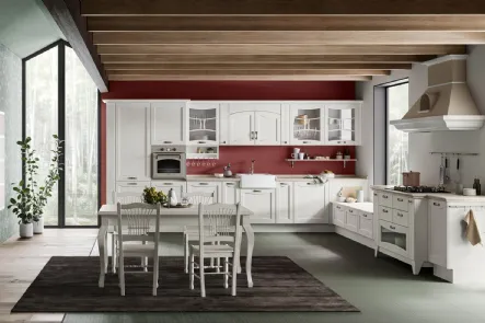 Cucina Classica Aurea finitura Bianco Artico di Creo