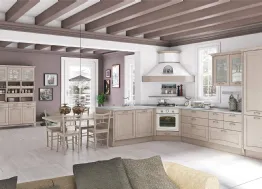 Cucina Classica angolare Aurea in Frassino laccato Corda di Creo
