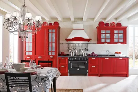 Cucina Classica Country 7 Rossa di GM Cucine