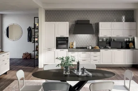Cucina Classica lineare Grace in Frassino Bianco Camelia di Creo