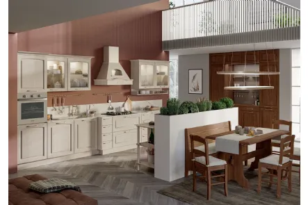 Cucina Classica lineare Grace in Frassino Argilla di Creo