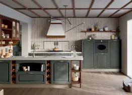 Cucina Classica con isola Grace in Frassino Verde di Creo