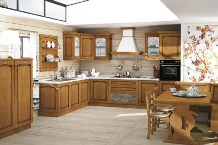 Cucina Classica Malin finitura tinto Castagno di Creo