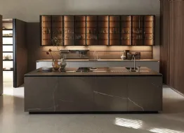 Cucina Design lineare Telero Project 2 in gres di Euromobil