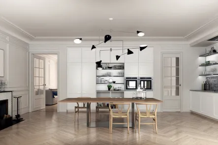 Cucina Design lineare Filò Project 2 in laccato opaco Bianco di Euromobil
