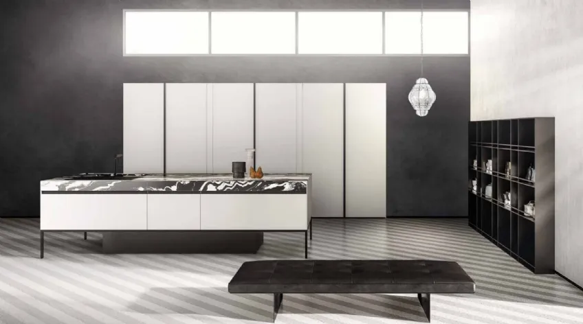 Cucina Design in alluminio Sei 05 di Euromobil
