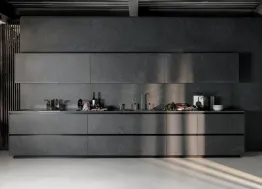 Cucina Design lineare Telero Project 1 in gres di Euromobil