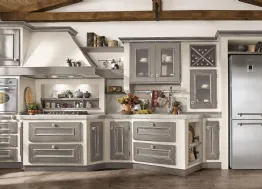 Cucina in muratura Beatrice Laccato Argilla di Lube