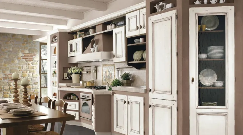Cucina in muratura Beatrice Laccato Bianco di Lube