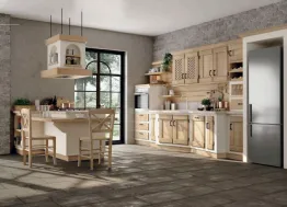 Cucina in muratura Anita castagno gessato di Lube