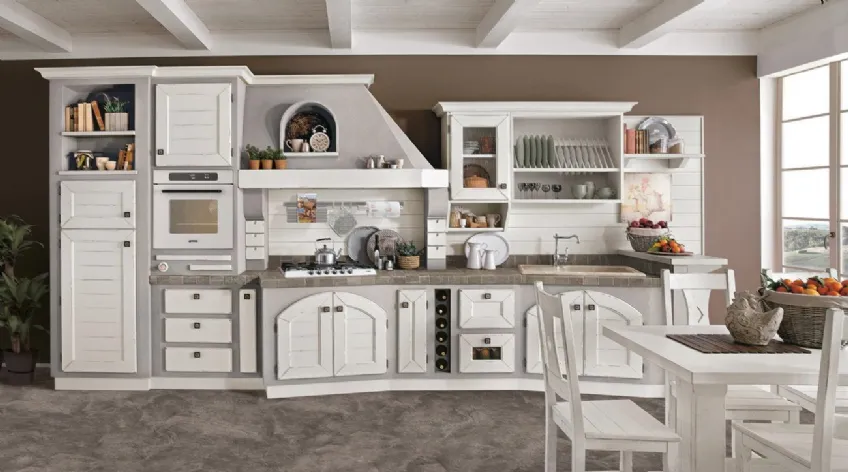 Cucina in muratura Luisa Bianco Rustico di Lube