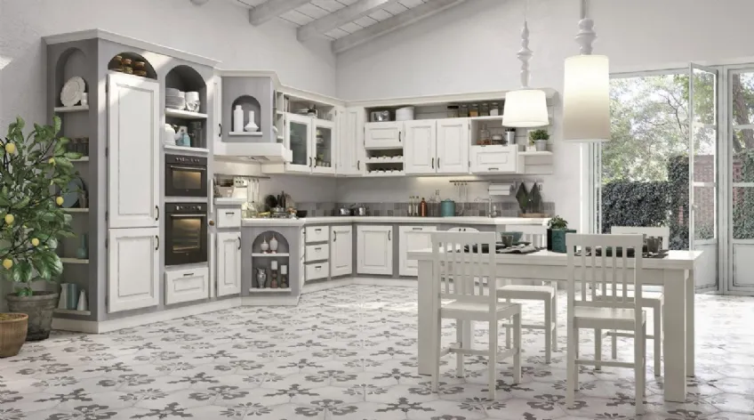 Cucina in muratura Onelia Laccato Bianco di Lube