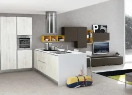 Cucina Moderna Ank Rovere Bianco di Creo