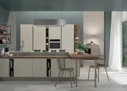 Cucina Moderna con penisola Clover 03 di Lube