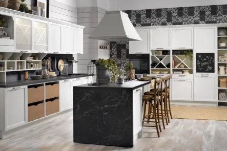 Cucina Moderna Contempo finitura Frassino Bianco di Creo