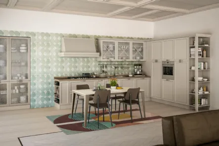 Cucina Moderna Contempo finitura Tortora Angolare di Creo