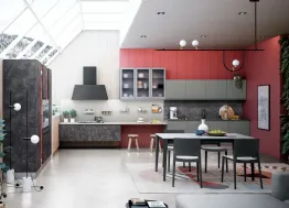 Cucina Jey Feel Stone Black e Grigio di Creo