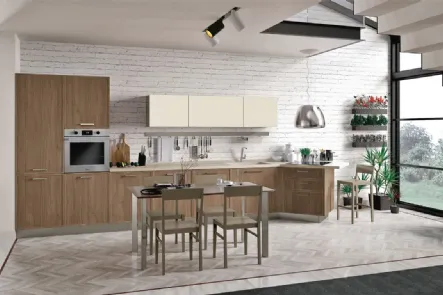 Cucina Rewind Noce Brown di Creo