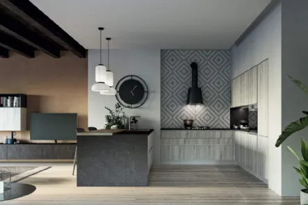 Cucina Moderna Domino Composizione 04 di Prima Cucine