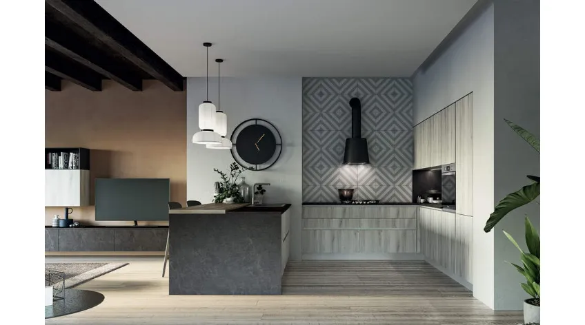 Cucina Moderna Domino Composizione 04 di Prima Cucine