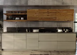 Cucina Moderna lineare in legno Tesi di Fratelli Mirandola