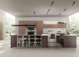 Cucina Moderna con penisola Immagina Mathera 01 di Lube