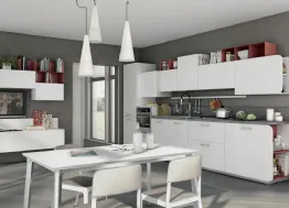 Cucina moderna in laccato bianco Immagina-Plus Bridge 23 Lube