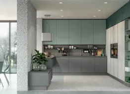 Cucina moderna verde e antracite Immagina Plus Lux 15 Lube